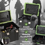 thumbnail of Profi Stapelboxen 3 Boxen mit Tragegriffen Rollbrett mobile Transportboxen Werkzeugkoffe