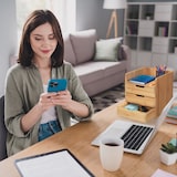 thumbnail of Relaxdays Schreibtisch Organizer, 3 Schubladen, Ablage Büroutensilien, HBT: 33 x 30 x 31 cm, Bambus Schubladenbox, natur