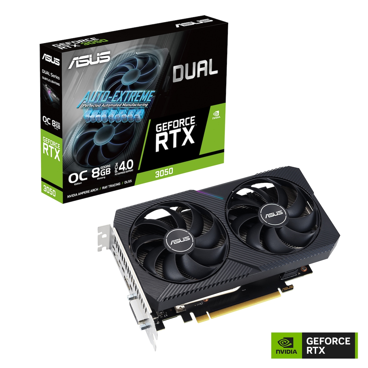 ASUS Dual GeForce RTX 3050 V2 OC Edition 8GB GDDR6 Gaming Grafikkarte