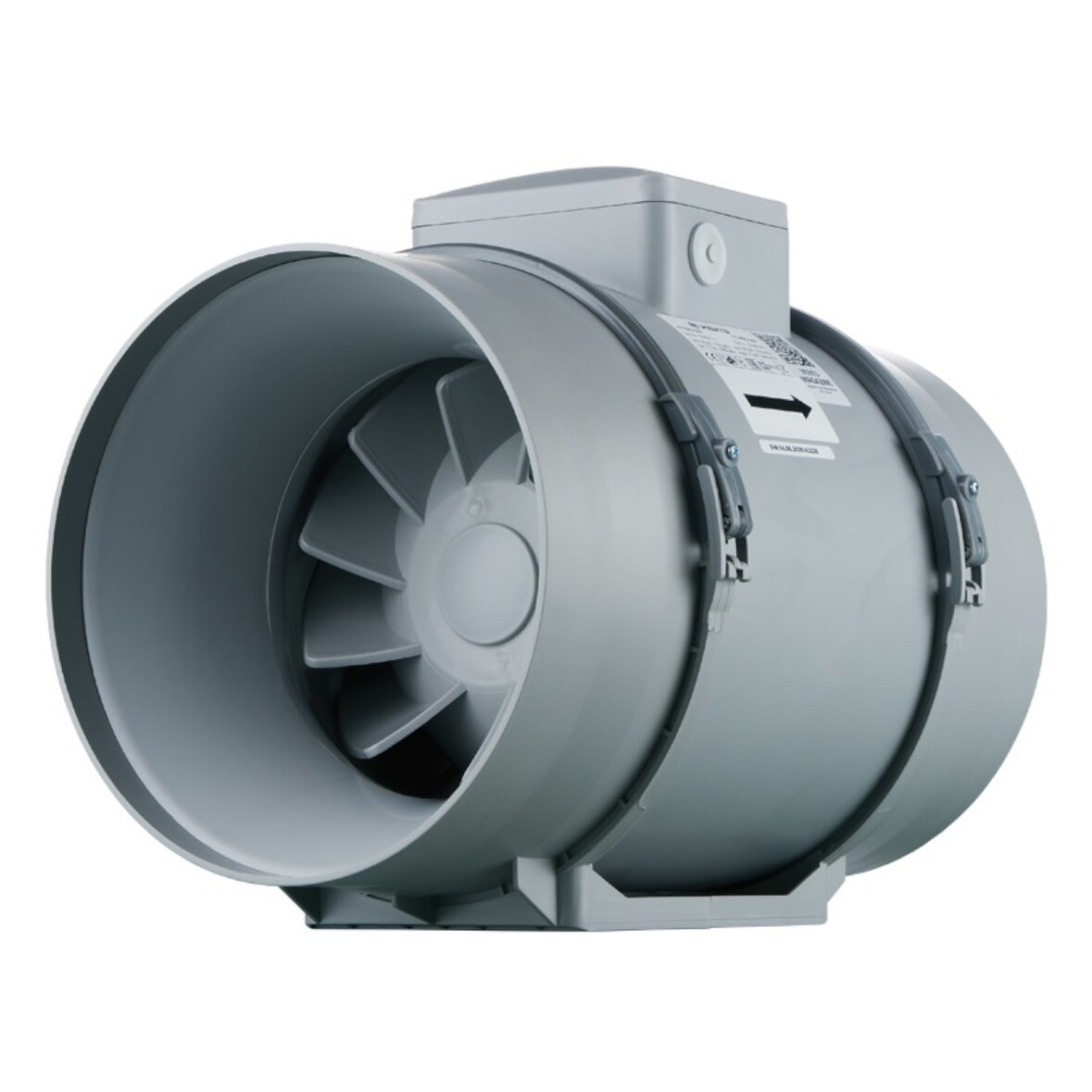 Rohrventilator Lüfter TT Pro 250 V bis 1400 m³/h Grau / Silber / Titan 177
