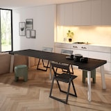 thumbnail of Mesa Consola Extensível, Cozinha, Sala de jantar, 302x90x73cm, Para 14 pessoas, Pés de madeira, Estilo moderno, Preto _ 380_6