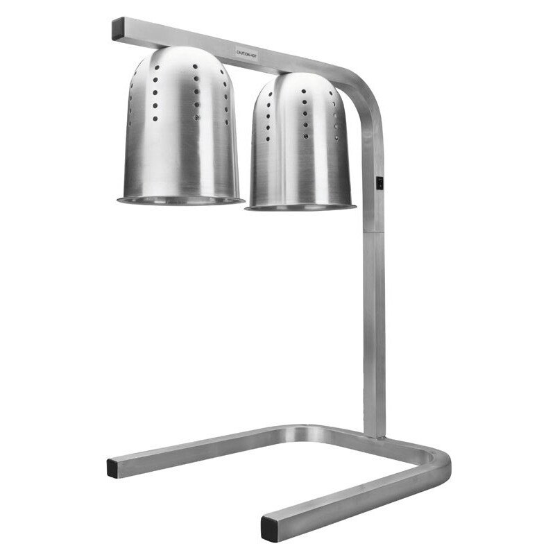Lacor lámpara de calentamiento infrarrojos doble para buffet aluminio 550W