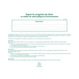 thumbnail of Registre de Consignation des alertes Santé publique et Environnement, 24x32 20p