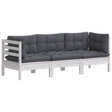 thumbnail of vidaXL 3-Sitzer-Gartensofa mit Anthrazit Kissen Massivholz Kiefer