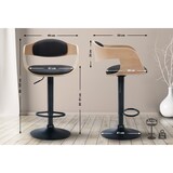 thumbnail of Banco de bar Kingston natural/preto/couro sintético