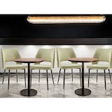 thumbnail of METRO PROFESSIONAL Chaise de restaurant rembourrée SYLVIE II lot de 2, acier/polyester, vert clair/noir