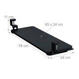 thumbnail of Relaxdays Tastaturablage, 65 x 24 cm, ausziehbar, klemmbar, ergonomisch, Tastatur Schublade Unterbau, modern, schwarz