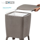 thumbnail of Wellhome - Mesa auxiliar para exterior con enfriador de bebidas 41,5 x 41,5 x 58cm