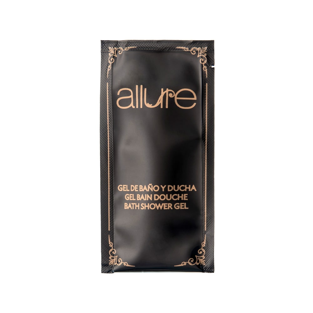 Garcia de Pou 1000 Unità - Bustine Gel Bagno 'Allure' 10 Ml 10X5 Cm Nero