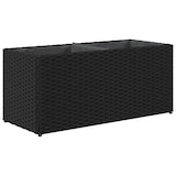 thumbnail of vidaXL Pflanzkübel mit 2 Töpfen 2 Stk. Schwarz 72x30x32 cm Poly Rattan