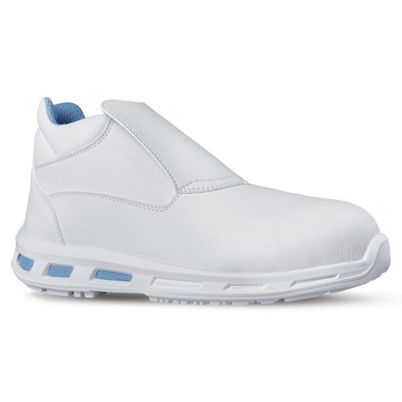 U-Power - Chaussures de sécurité basses hydrofuges et antidérapantes GLACE - Environnements humides - S2 SRC #ffffff Taille 35