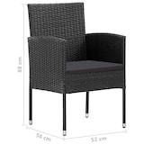 thumbnail of Helloshop26 - Juego de comedor de jardín exterior negro de 5 piezas 02_0013862