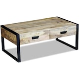 thumbnail of vidaXL Couchtisch mit 2 Schubladen Massivholz Mango 100x60x40 cm