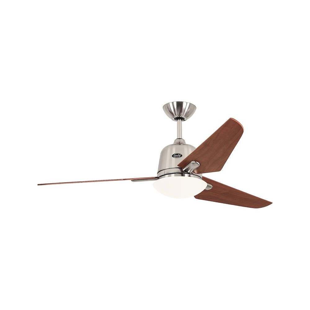 Eco Aviatos 132, Ventilatore cromo satinto e ciliegio con Luce, CasaFan
