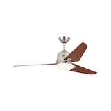 thumbnail of Eco Aviatos 132, Ventilatore cromo satinto e ciliegio con Luce, CasaFan