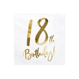 thumbnail of Party Geschirr 18. Geburtstag gold Partyset Einweggeschirr 18 Jahre Teller Becher Servietten