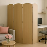 thumbnail of Biombo de bambú HWC-O30, biombo separador de ambientes, plegable 4 paneles 170x162cm