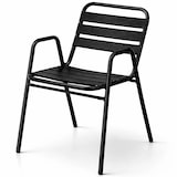 thumbnail of Sedie colore nero in alluminio per restaurazione. Arredo impilabili per terrazze, interni ed esterni di bar, ristoranti e caffetterie.