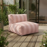 thumbnail of Fauteuil de jardin rayé pour canapé modulable rose poudré