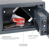 thumbnail of HMF 4612212 Tresor mit Zahlenschloss, Möbeltresor, 35 x 25 x 25 cm, Anthrazit