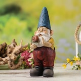 thumbnail of Gartenzwerg HANS Zwerg mit Schnecke Dekofigur Polyresin Gartenfigur Gnom 29cm