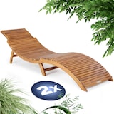 thumbnail of 2x Faltbare, kurvige Sonnenliege mit Kofferfunktion und verstellbarer Kopfstütze