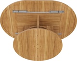 thumbnail of Merax Ausziehbarer Esstisch, runder Esstisch Holzoptik mit Stauraum, oval erweiterbar, 110-150x110x76 cm, Naturholzfarbe