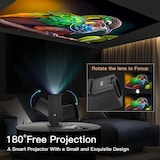 thumbnail of Mini Videoprojecteur 4K Android 12 WiFi Bluetooth HD Portable 200 Pouces YONIS