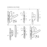 thumbnail of Garniture serrure axe 40 pdt ½ tour vbz/br 2 clés + ensemble leto