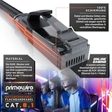thumbnail of Primewire CAT 8.1 Netzwerkkabel Flach 40 Gbits, Baumwollmantel, LAN Kabel Patchkabel, Gigabit RJ45 Ethernet Cable, Flachbandkabel Verlegekabel - 0,25m