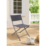 thumbnail of aro Outdoor klapstoel, set van 2, staal/kunststof, rotan look, grijs