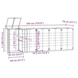 thumbnail of Mülltonnenbox GORILO für 5 Tonnen Anthrazit 345x79x117 cm Stahl | Mülltonnenverkleidung 5er Mülltonnenhaus