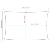 thumbnail of Toldo de vela rectangular tela Oxford blanco 2x4 m