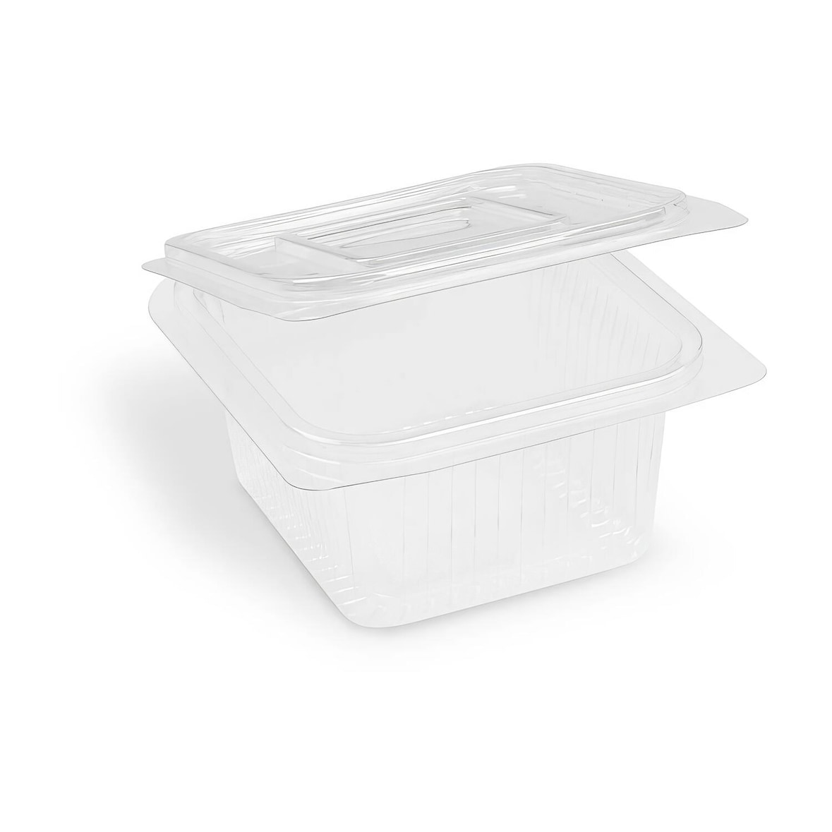 VEPATIM 50 Rechteckbecher klar mit Deckel 375 ml (rPET)