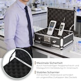 thumbnail of HMF 14411-02 Alu Transportkoffer, Doppelseitig, 31 x 26 x 15 cm, Schwarz