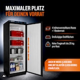 thumbnail of GastroHero Lagerkühlschrank ECO 400 Schwarz 336 Liter Umluftkühlung 0 bis +8 °C automatische Abtauung Gewerbe Kühlschrank