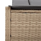 thumbnail of vidaXL Ligbed 2-persoons met kussens poly rattan beige