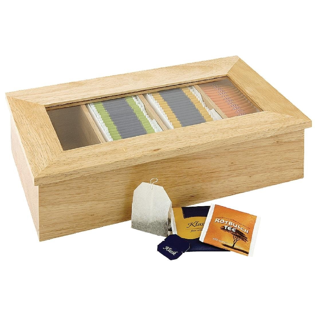Boîte à thé en hévéa - Ref CB808 - Olympia