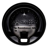 thumbnail of 200x Domdeckel mit Verschlußklappe schwarz für Pappbecher COFFEE TO GO 90mm Ø