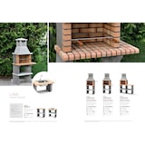 thumbnail of MF - Barbacoa de Obra Prefabricada para Leña y Carbón Modelo Luna XL (Gris, Naranja - 73 x 47 x 190 cm) REF: 3540/1 - Uso en Exteriores