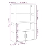 thumbnail of Helloshop26 - Buffet Sideboard Kommode Schrank Aufbewahrungseinheit Organizer für Küche Wohnzimmer Lounge 80 x 30 x 119,5 cm 02_0031104