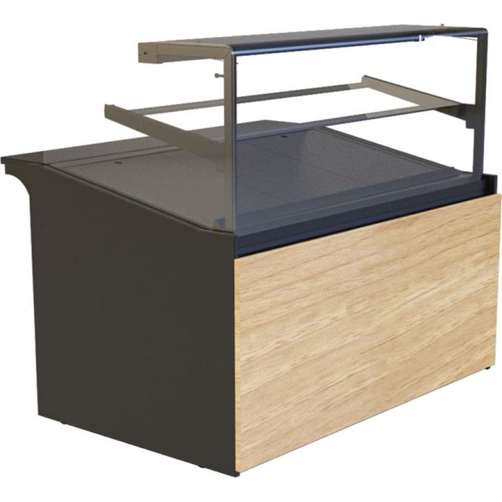 KBS Bäckereitheke 930x985x1200 mm gerader Glasaufbau Umluftkühlung 230 V