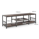 thumbnail of COSTWAY Mobile TV per televisori fino a 65 pollici, tavolo TV industriale per soggiorni e camere da letto, marrone rustico