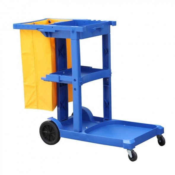 Carro de limpieza profesional multifunción azul