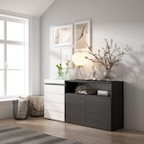 thumbnail of Cómoda, Cajonera, 157x35x75cm, Dormitorio, habitación, Con almacenamiento, Blanco y negro _456_3