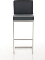 thumbnail of Décoshop26 - Set aus 2 modernen Barhockern mit Edelstahlgestell und schwarzem PVC-Sitz 10_0004384