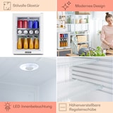 thumbnail of Brooklyn 42 Mini-Kühlschrank Glastür LED Ablage Weiß