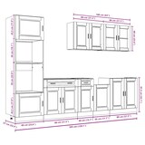 thumbnail of vidaXL 7-tlg. Küchenschrank-Set Porto Schwarz Holzwerkstoff
