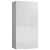 thumbnail of ClassiX Schließfachschrank, 3 Abteile à 3 Fächer, 1800 x 870 x 500 mm, lichtgrau