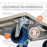 thumbnail of ECD Germany Transportroller 40x60 cm mit Feststellbremse, bis 800 kg, Siebdruckplatte & PP-Räder, Möbelroller Rollbrett Transporthilfe für Umzug